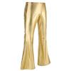 ACSUSS Men's PVC Leather Night Club Metallic Pants Straight Leg Trousers Plus Size Flared Gold XX-Large view 2