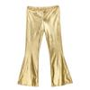 ACSUSS Men's PVC Leather Night Club Metallic Pants Straight Leg Trousers Plus Size Flared Gold XX-Large view 4