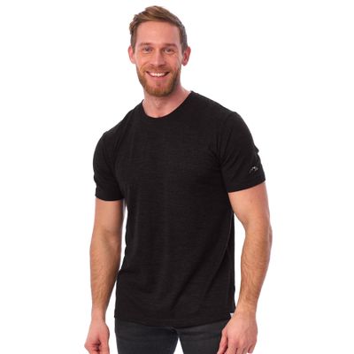 Merino.tech Merino Wool T-Shirt Mens - 100% Merino Wool Undershirt Lightweight Base Layer (Charcoal, Medium)