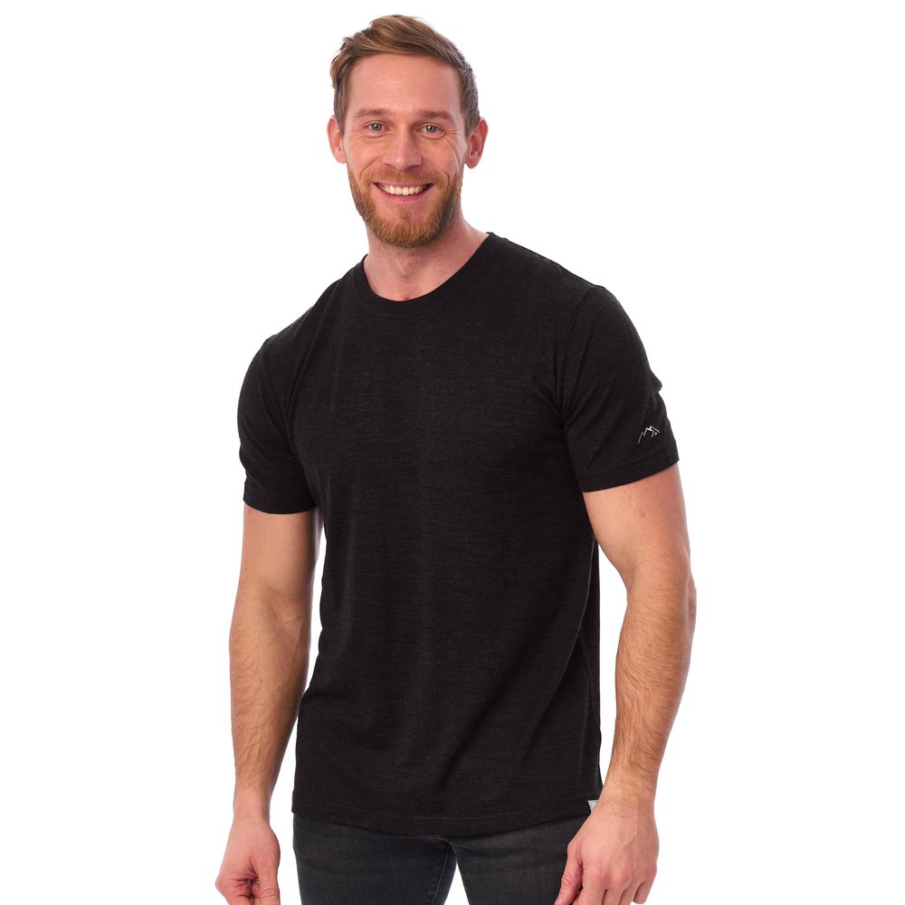 Merino.tech Merino Wool T-Shirt Mens - 100% Merino Wool Undershirt Lightweight Base Layer (Charcoal, Medium)