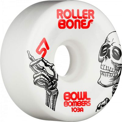 Rollerbones Bowl Bombers 57mm 103A White Quad Wheels 8 pk
