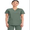 Cherokee Medical Women's Scrub Top V-Neck Modern Classic Fit with 3 Pockets, Ultra Soft and 2-Way Stretch Fabric - WW620, XXS, Olive view 1