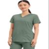 Cherokee Medical Women's Scrub Top V-Neck Modern Classic Fit with 3 Pockets, Ultra Soft and 2-Way Stretch Fabric - WW620, XXS, Olive view 3