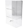 Plymor Clear Acrylic Locking Display Case with Sliding Back, 2 Shelves (Mirrored), 21.75" H x 13.25" W x 7.5" D view 1