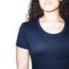 American Apparel Women's 50/Classic Crewneck Short Sleeve T-Shirt Navy view 4