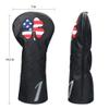 Craftsman Golf USA US Flag Clover Leather Black Driver Fairway Wood Rescue Hybrid Cover Headcover (3pcs(1,F,H)) view 2