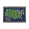Push Pin Travel Maps Customizable Wall Art - Football Stadiums - Barnwood Gray - Framed Pin Map, Includes 150 Pins - Handcrafted in USA - 27.5" x 39.5" view 1