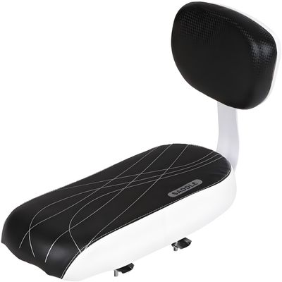 Lixada Bicycle Back Seat Cycling Bike Bicycle Mountain Bike PU Leather Soft Cushion Rear Rack Children Seat with Back Rest