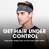Braylin Men's Headbands, 3-Pack Head Band for Men, Sport Sweatbands for Running Fitness Yoga Cycling, Sweat Wicking Non Slip view 2