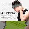 Braylin Men's Headbands, 3-Pack Head Band for Men, Sport Sweatbands for Running Fitness Yoga Cycling, Sweat Wicking Non Slip view 3