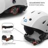 STOMP Ski & Snowboarding Snow Sports Helmet with Build-in Pocket in Ear Pads for Wireless Drop-in Headphone (Matte White, Small) view 3
