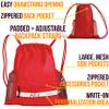 Athletico Drawstring Soccer Bag - Soccer Backpack For Boys or Girls Can Also Carry Basketball or Volleyball (Red) view 3