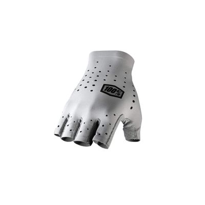 100% SLING Short Finger Mountain Biking Gloves - Lightweight Fingerless MTB Off Road Cycling Gloves (XL - GREY)
