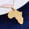 Africa Map with Nigeria Pendant Necklaces Gold Color Jewelry for Women Men African Maps Charm Jewellery (Gold) view 3