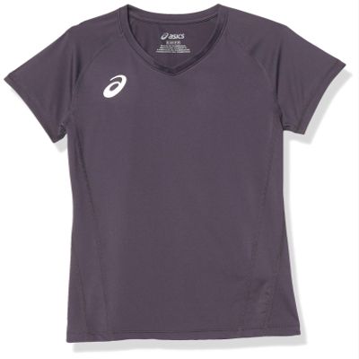 ASICS Spin Serve Volleyball Jersey Short Sleeve, Team Steel Grey, Large