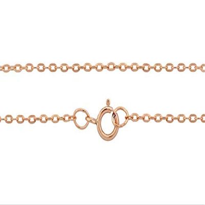 14Kt Rose Gold Filled 1.8x1.2mm 22 Inch Drawn Flat Cable Neck Chain with Clasp - 1pc (6763)/1