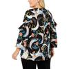 Alfani Womens Plus Modern Spice Floral Print Ruffles Blouse Black 0X view 2