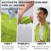 Cooling Towels 43.3" x 15.7" Lime Green - Ice Towel, Sweat Towel, Cooling Towels for Neck & Face & Cooling Neck Wraps for Summer Heat - Neck Cooler for Quick Cool Down for Gym, Running, Golf Sports view 2