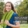 Cooling Towels 43.3" x 15.7" Lime Green - Ice Towel, Sweat Towel, Cooling Towels for Neck & Face & Cooling Neck Wraps for Summer Heat - Neck Cooler for Quick Cool Down for Gym, Running, Golf Sports view 3