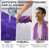 Meiyante Cooling Towel for Neck and Face - 43.3" x 15.7" - Quick-Dry Microfiber - Ideal for Hot Weather, Gym, Fitness, Camping, Yoga, Run Gift - Purple view 2