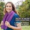 Meiyante Cooling Towel for Neck and Face - 43.3" x 15.7" - Quick-Dry Microfiber - Ideal for Hot Weather, Gym, Fitness, Camping, Yoga, Run Gift - Purple view 3