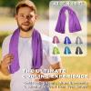Meiyante Cooling Towel for Neck and Face - 43.3" x 15.7" - Quick-Dry Microfiber - Ideal for Hot Weather, Gym, Fitness, Camping, Yoga, Run Gift - Purple view 4