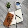 Rico Industries NCAA Baylor Bears Brown Laser Engraved Small Notepad Jounral/Notepad 8.25" x 5.25"- Office Accessory view 2
