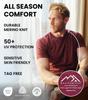 Merino.tech Merino Wool T-Shirt Mens - 100% Merino Wool Undershirt Lightweight Base Layer (Woodland Grey Blue, XXLarge) view 4