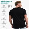 Merino.tech Merino Wool T-Shirt Mens - 100% Merino Wool Undershirt Lightweight Base Layer (Heat Black, Medium) view 2