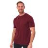 Merino.tech Merino Wool T-Shirt Mens - 100% Merino Wool Undershirt Lightweight Base Layer (Burgundy, Small) view 1