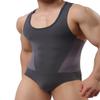 BRAVE PERSON Men's Figure-shape Bodysuits Elastic Workout Clothes Swimwear, Fitness, Cycling 2241 (XL / 33"-38'', Gray) view 1