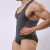 BRAVE PERSON Men's Figure-shape Bodysuits Elastic Workout Clothes Swimwear, Fitness, Cycling 2241 (XL / 33"-38'', Gray) view 2