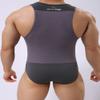 BRAVE PERSON Men's Figure-shape Bodysuits Elastic Workout Clothes Swimwear, Fitness, Cycling 2241 (XL / 33"-38'', Gray) view 4