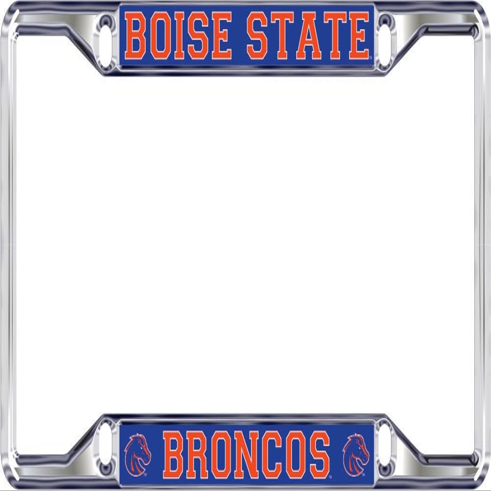 Boise State Broncos License Plate Frame Silver
