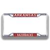 Arkansas Razorbacks License Plate Frame Silver view 1
