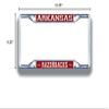 Arkansas Razorbacks License Plate Frame Silver view 2