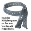 MSR Paragon/PosiLock Snowshoe Binding Replacement Strap Set (1 Pair), 14 Inch, Grey view 4