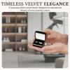 Regal Displays Premium Black Velvet Double Slot Ring Jewelry Gift Box for Wedding with Premium Quality White Satin&Black Velvet lined inside the Ring box-Gift Box for Women Size  2.38" x 2" x 1.5" view 2