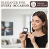 Regal Displays Premium Black Velvet Double Slot Ring Jewelry Gift Box for Wedding with Premium Quality White Satin&Black Velvet lined inside the Ring box-Gift Box for Women Size  2.38" x 2" x 1.5" view 4