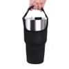 3 PackTumbler 30oz Carrier Holder Pouch with Shoulder Strap for YETI, Rtic, Atlin, Ozark Trail, Rambler 30 oz Insulated Tumbler Coffee Cup, Neoprene Sleeve with Carrying Handle - Black Blue Green view 2