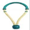 Showman 5/8" Teal Rawhide Core Bosal view 1