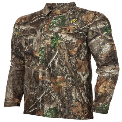 SCENTBLOCKER Blocker Outdoors Terratec Lightweight Camo Hunting Shirt for Men (RT Edge, MD)