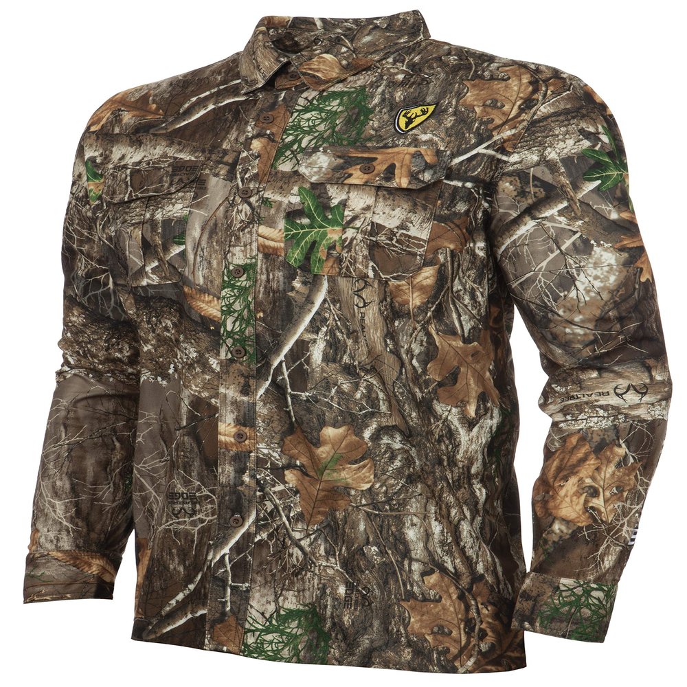 SCENTBLOCKER Blocker Outdoors Terratec Lightweight Camo Hunting Shirt for Men (RT Edge, MD)