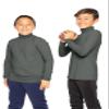 Boy's Oh So Soft Turtleneck Charcoal Gray Large view 2
