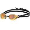 ARENA Unisex Cobra Core Swipe Anti-Fog Racing Swim Goggles for Men and Women Polycarbonate Mirror Lens, Yellow Copper/Gold view 1
