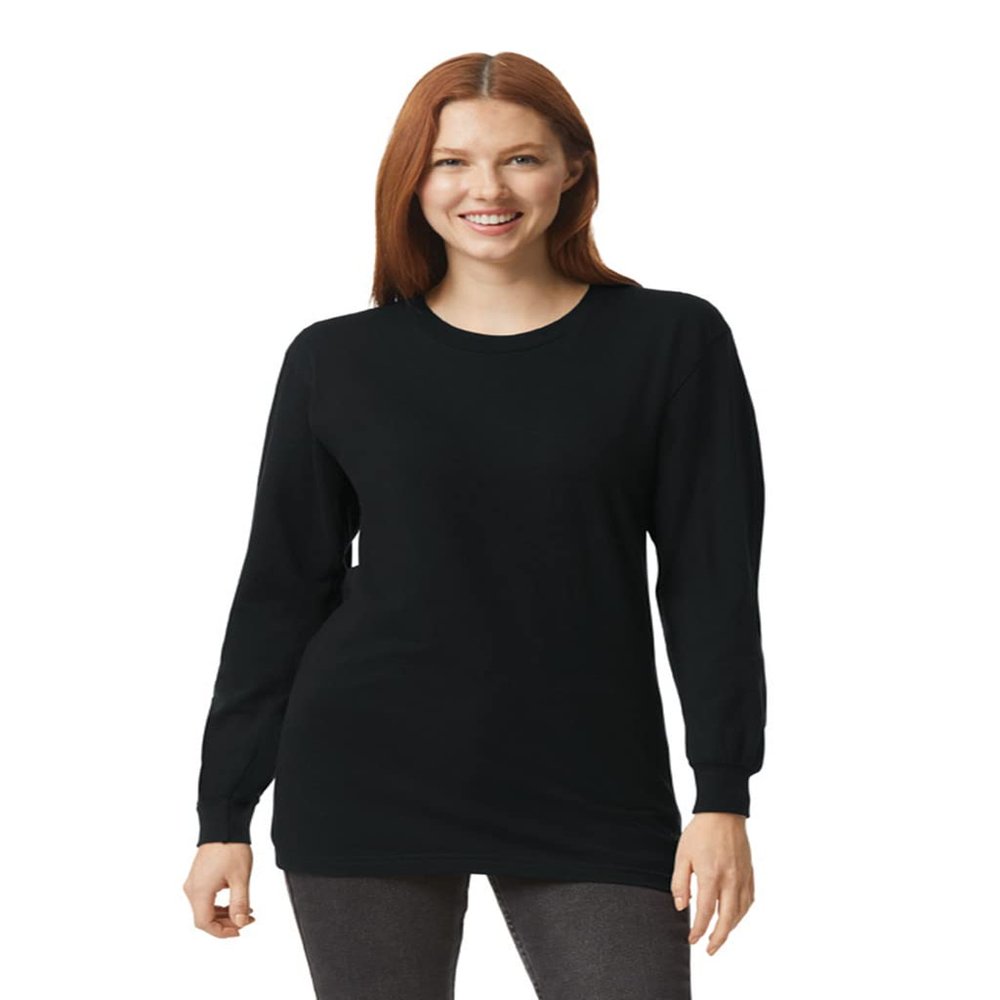 American Apparel Men's Organic Fine Jersey Crewneck Long Sleeve T-Shirt, Black, Small