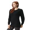 American Apparel Men's Organic Fine Jersey Crewneck Long Sleeve T-Shirt, Black, Small view 3