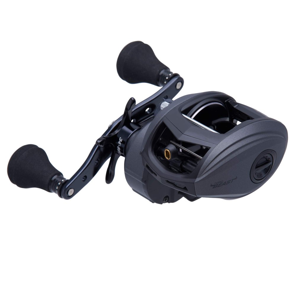 Abu Garcia Revo Toro Beast Low Profile Baitcast Fishing Reel, Size 60LP, Black/Smoke, Left Hand Position