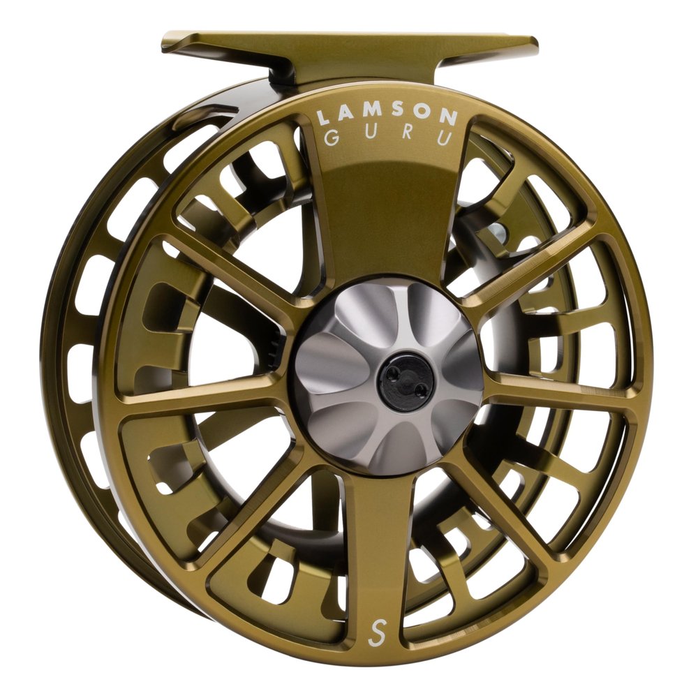 LAMSON | Guru S-Series -3+ Fly Fishing Reel | All-Water | Large Arbor, Fully CNC Machined/Anodized, Lightweight Durability | OG | 2wt 3wt 4wt Size