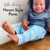 HonestBaby 4-Pack Organic Cotton Cuff-Less Harem Pants, Bright White, Preemie view 2